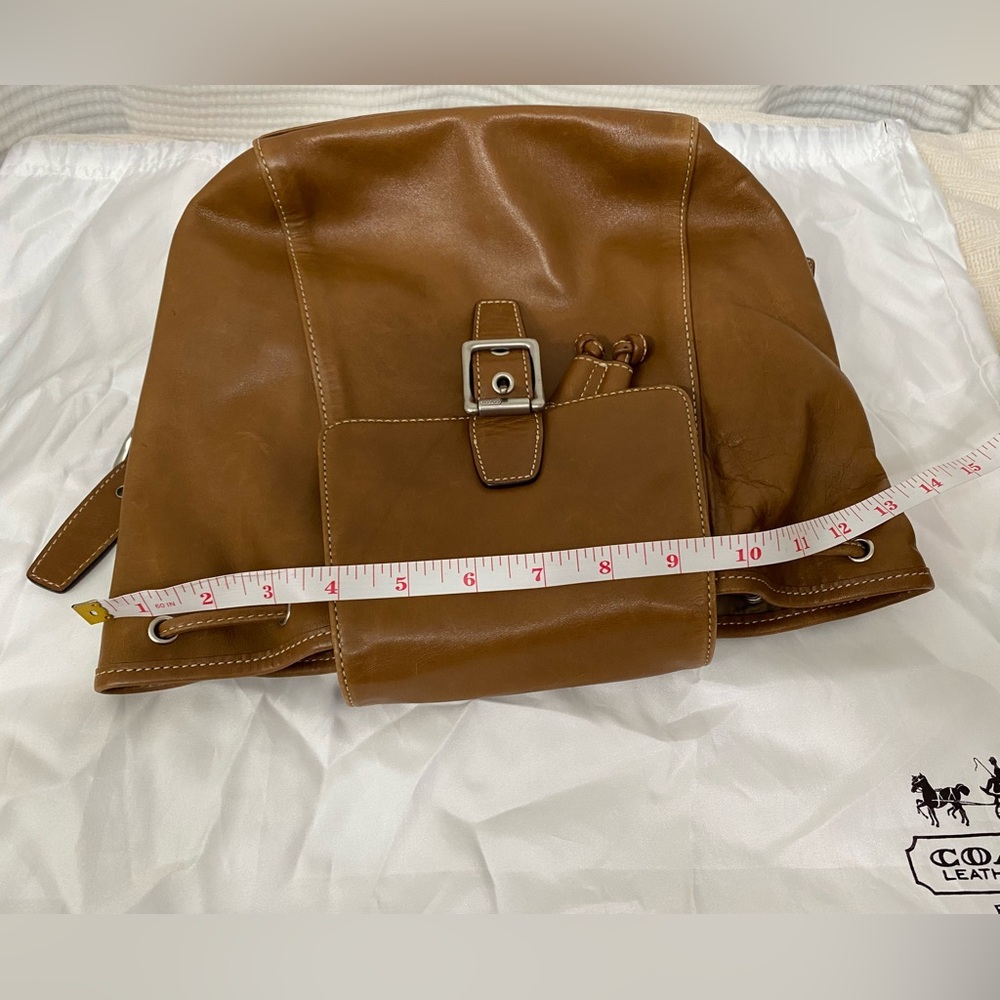 Coach Legacy Drawstring Backpack Light Brown 9569 - image 8